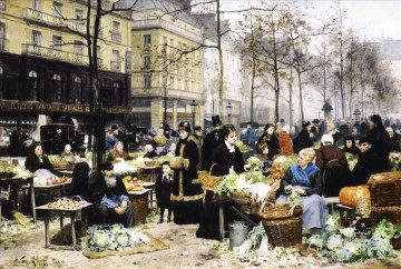 Victor Gabriel Gilbert Painting - Market Day genre Victor Gabriel Gilbert